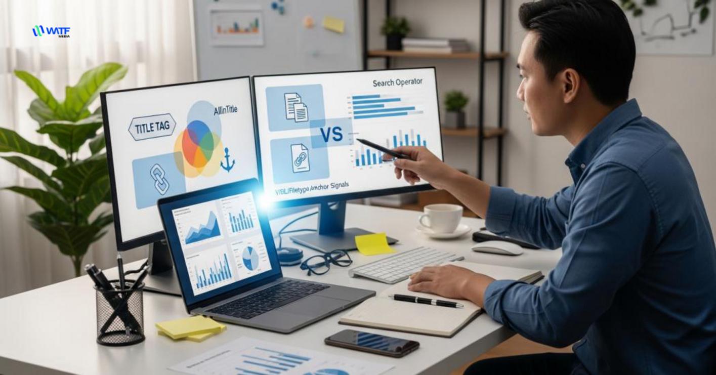So sánh Allintitle với các toán tử tìm kiếm google So sánh Allintitle với các toán tử tìm kiếm google