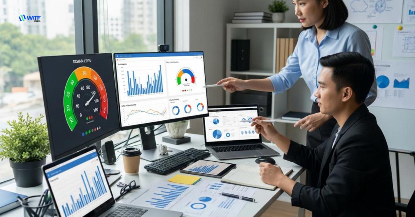 So sánh domain rating với da, ur, tf và các metric khác