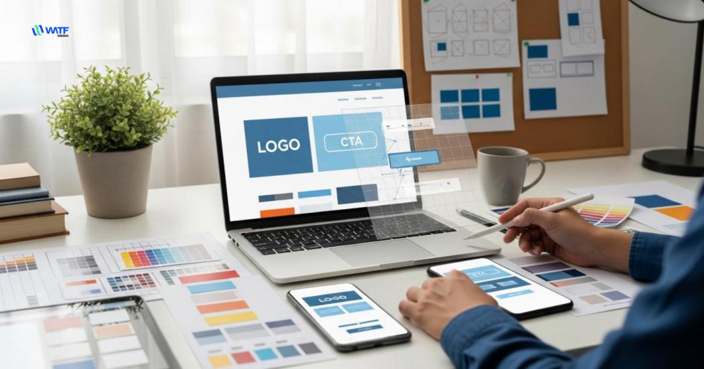 Các thành phần visual system, layout và yếu tố tương tác quyết định trải nghiệm người dùng và độ tin cậy của giao diện web doanh nghiệp