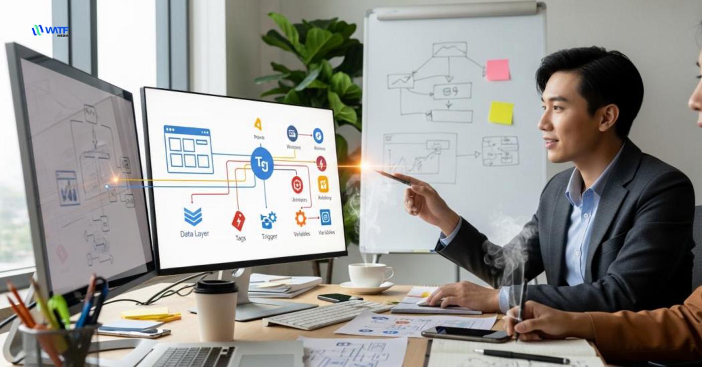 Google Tag Manager là nền tảng để chuẩn hóa dữ liệu tracking, gom nguồn rời rạc vào data layer có cấu trúc