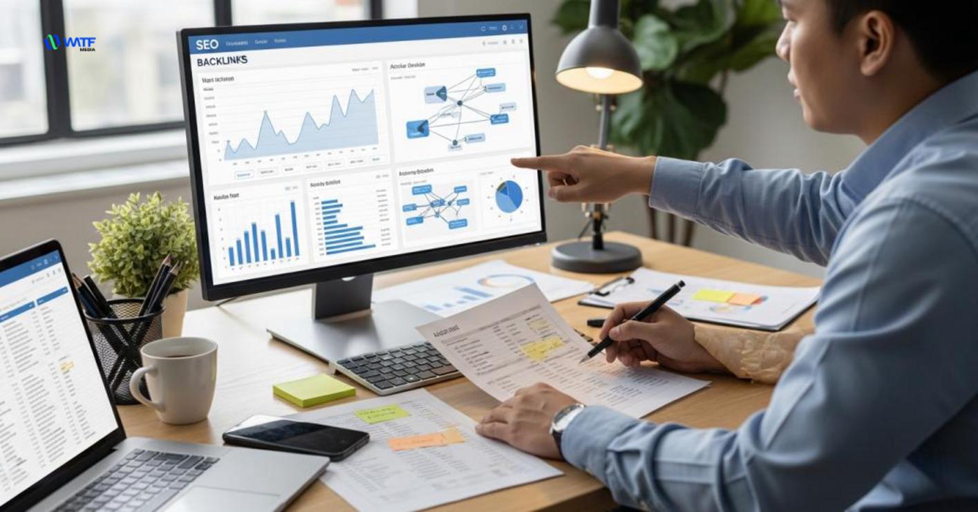 KPI cần theo dõi bao gồm growth, DR/DA, referral sessions, chất lượng linking domains và phân bố anchor text KPI cần theo dõi bao gồm growth, DR/DA, referral sessions, chất lượng linking domains và phân bố anchor text