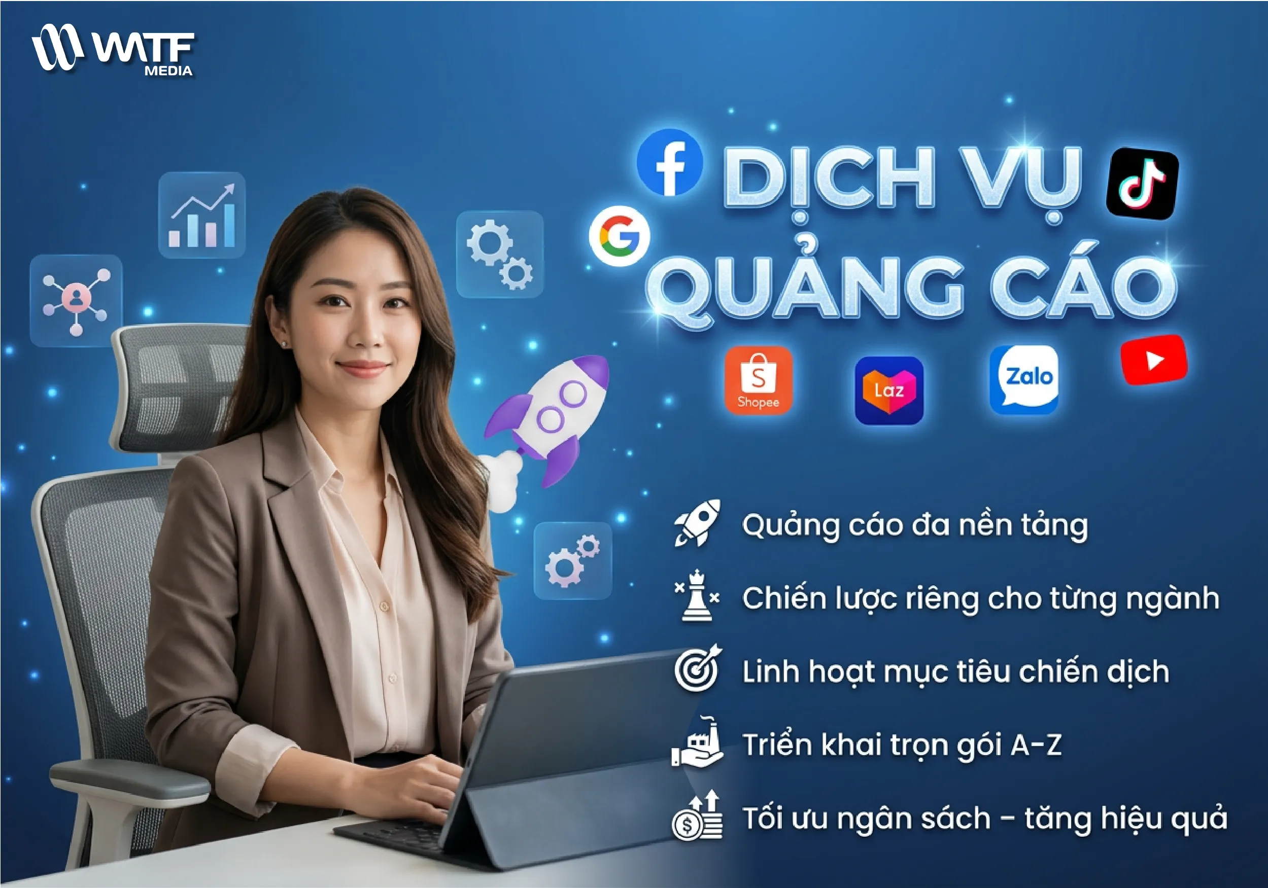 WATF MEDIA cung cấp dịch vụ quảng cáo đa kênh