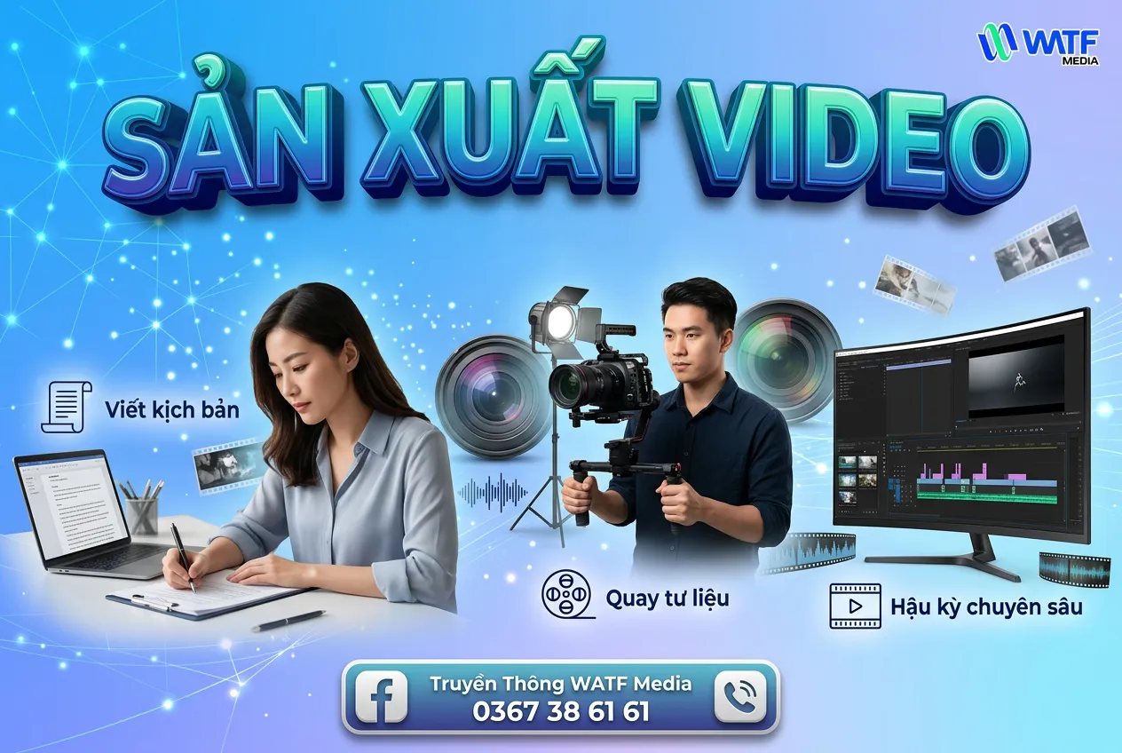 WATF MEDIA sản xuất video theo quy trình bài bản, tối ưu hiệu quả truyền thông WATF MEDIA sản xuất video theo quy trình bài bản, tối ưu hiệu quả truyền thông
