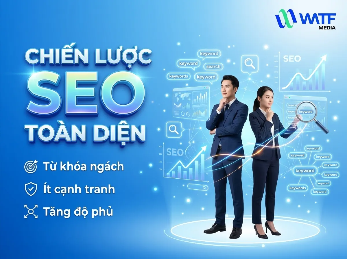 Chiến lược SEO tổng thể ưu tiên hệ thống từ khóa đa dạng nhằm giảm cạnh tranh và tăng hiệu quả chuyển đổi thực tế