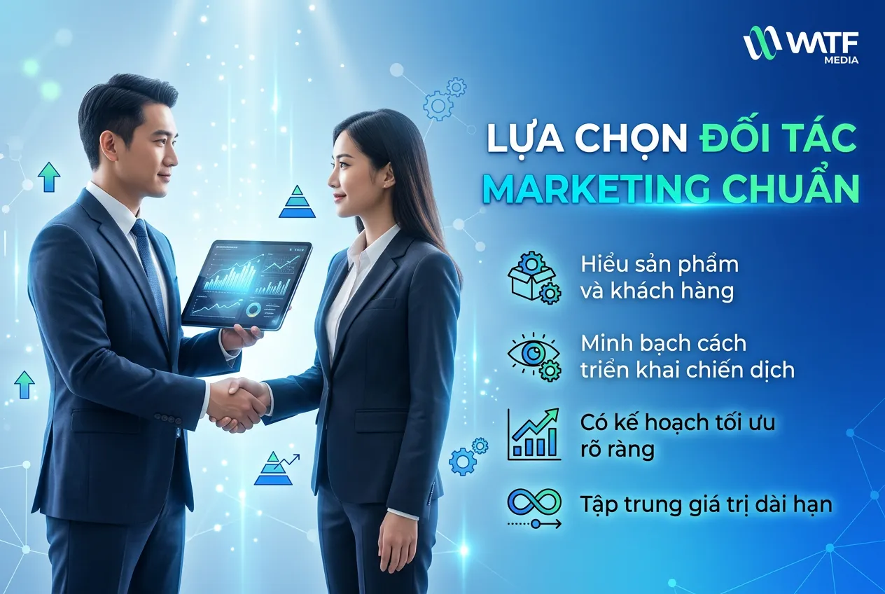 Hãy chọn agency có quy trình rõ ràng và khả năng tối ưu thực tế thay vì chỉ đưa ra lời hứa doanh thu Hãy chọn agency có quy trình rõ ràng và khả năng tối ưu thực tế thay vì chỉ đưa ra lời hứa doanh thu