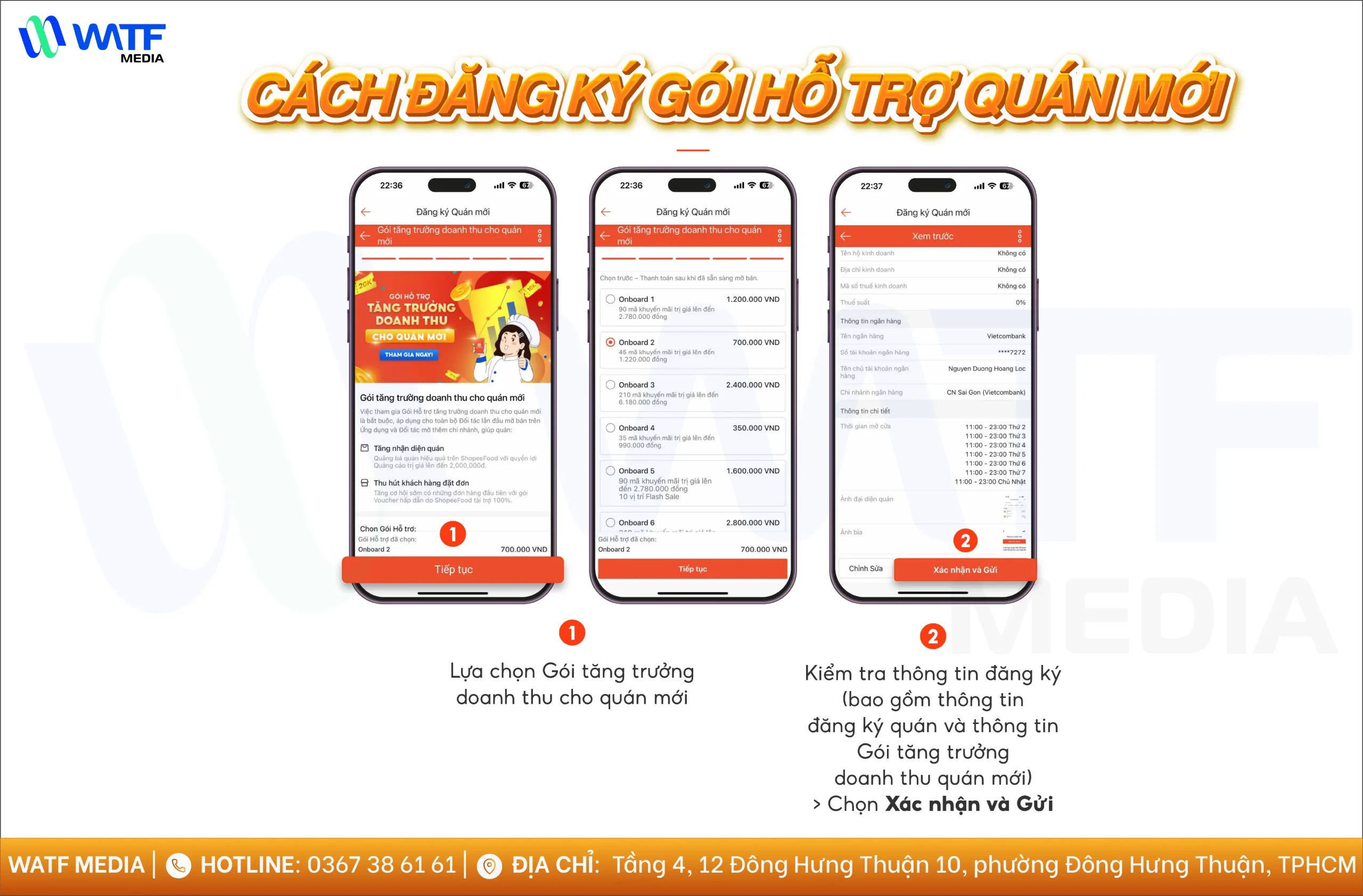 Gói hỗ trợ quán mới mang lại lợi thế hiển thị, giúp tăng nhận diện thương hiệu và thúc đẩy đơn hàng ngay từ đầu