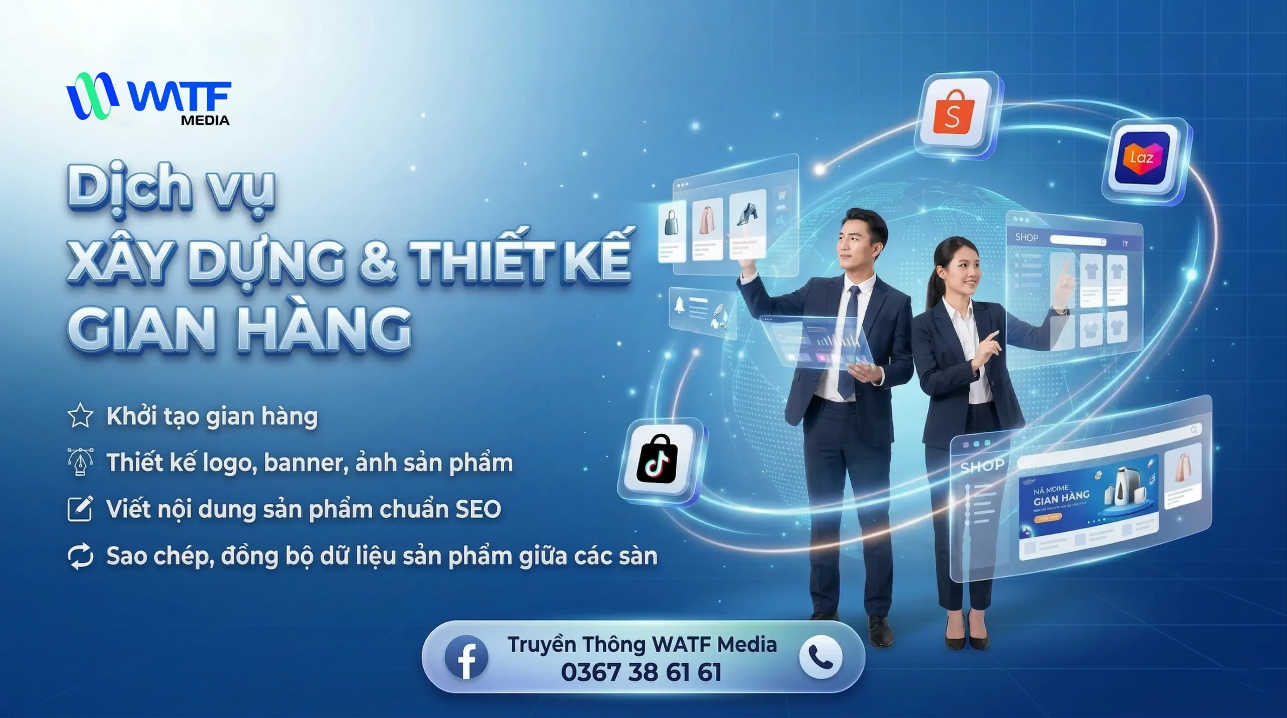 WATF MEDIA thiết kế gian hàng tối ưu hiển thị và trải nghiệm mua sắm