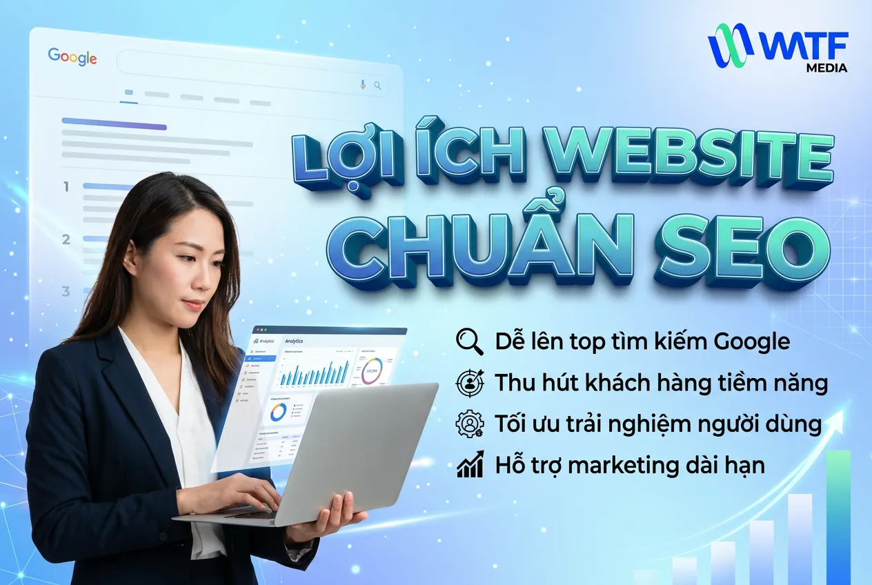 Website chuẩn SEO giúp tăng hiển thị trên Google, cải thiện trải nghiệm người dùng và hỗ trợ chuyển đổi khách hàng hiệu quả Website chuẩn SEO giúp tăng hiển thị trên Google, cải thiện trải nghiệm người dùng và hỗ trợ chuyển đổi khách hàng hiệu quả