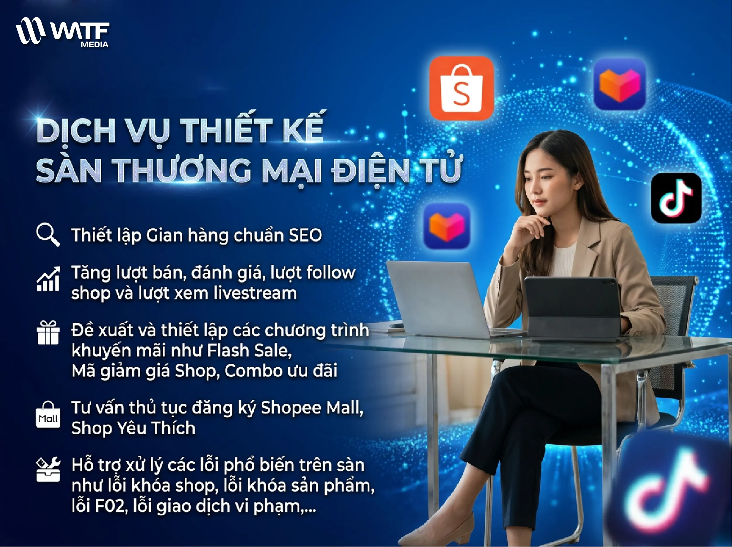 Dịch vụ E-commerce giúp Tối ưu gian hàng và tăng chuyển đổi trên sàn thương mại điện tử Dịch vụ E-commerce giúp Tối ưu gian hàng và tăng chuyển đổi trên sàn thương mại điện tử