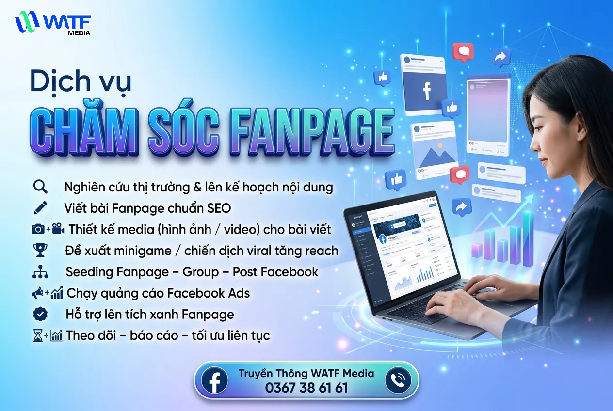 Dịch vụ Chăm sóc Fanpage giúp duy trì tương tác và xây dựng cộng đồng khách hàng trung thành Dịch vụ Chăm sóc Fanpage giúp duy trì tương tác và xây dựng cộng đồng khách hàng trung thành