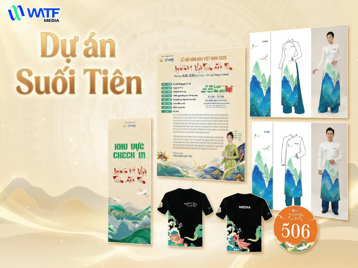 WATF MEDIA triển khai nhiều thiết kế quảng bá cho Suối Tiên