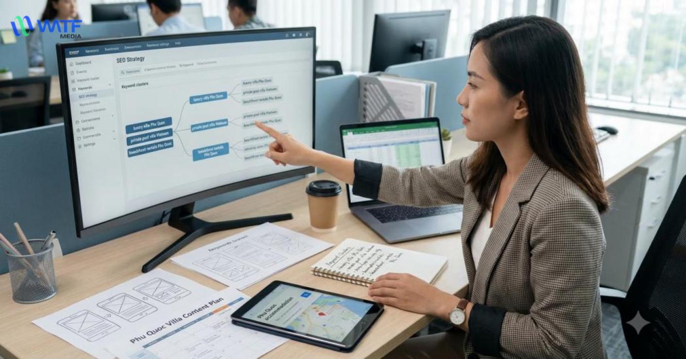 Quy trình triển khai dịch vụ seo villa phú quốc