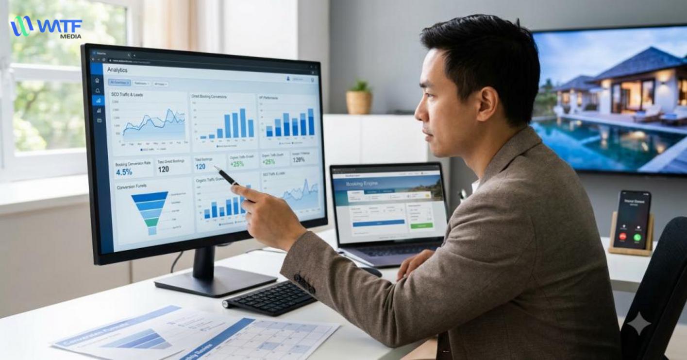Cách đo lường hiệu quả seo và tối ưu đặt phòng trực tiếp cho villa
